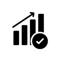 Icon of a bar chart with a checkmark representing precise security analysis in network penetration testing